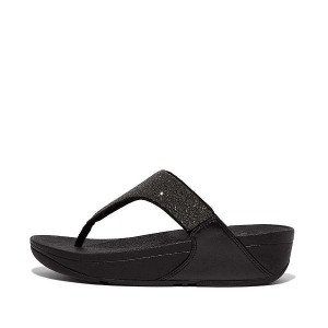 Black Women's FitFlop Lulu Opul Toe-Post Sandals | 264XQKVDU