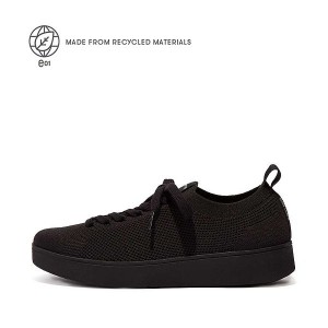 Black Women's FitFlop Rally E01 Multi Knit Sneakers | 358HLQRJC