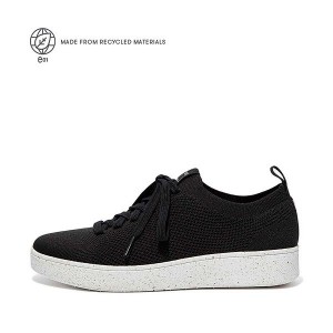 Black Women's FitFlop Rally E01 Multi Knit Sneakers | 358LBAYOH