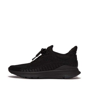 Black Women's FitFlop Vitamin Ffx Knit Sports Sneakers | 256YMPTAS