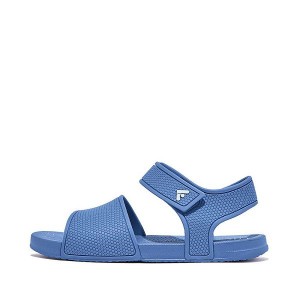 Blue Kids' FitFlop Iqushion Junior Ergonomic Back-Strap Sandals | 981LJYMOX