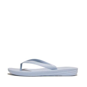 Blue Men's FitFlop Iqushion Ergonomic Flip Flops | 836ZYTVXN