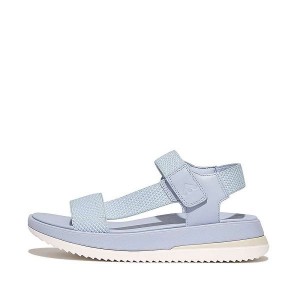 Blue Women's FitFlop Surff Two Tone Sports Webbing Leather Back-Strap Sandals | 539KSQWAP