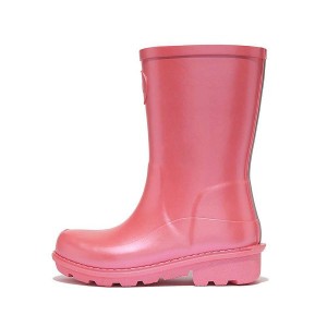 Coral Kids' FitFlop Wonderwelly Junior Pearlized Ergonomic Waterproof Wellington Rain Boots | 240AEPOVD