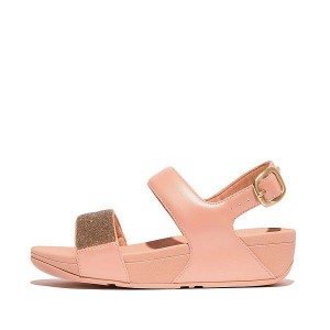 Coral / Gold Women's FitFlop Lulu Opul Back-Strap Sandals | 841QSZWMF