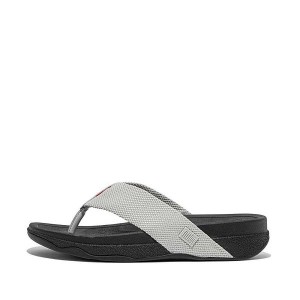 Grey Men's FitFlop Surfer Toe-Post Sandals | 407SUZEKO