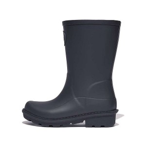 Navy Kids' FitFlop Wonderwelly Junior Ergonomic Wellington Rain Boots | 043MQKNHL