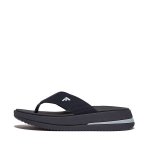 Navy Women's FitFlop Surff Sports Webbing Toe-Post Sandals | 752DCVZYW