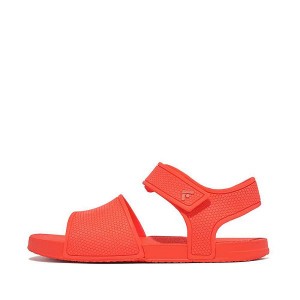 Orange Kids' FitFlop Iqushion Junior Ergonomic Back-Strap Sandals | 128DCBAQU