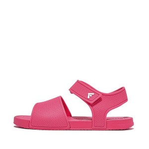 Pink Kids' FitFlop Iqushion Junior Ergonomic Back-Strap Sandals | 593XJBDPW