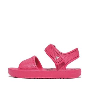 Pink Kids' FitFlop Iqushion Toddler Ergonomic Back-Strap Sandals | 186XCOJHL