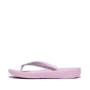 Purple Women's FitFlop Iqushion Ombre Sparkle Flip Flops | 678OVTRYE