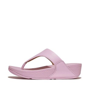 Purple Women's FitFlop Lulu Leather Toe-Post Sandals | 793IPLOFS