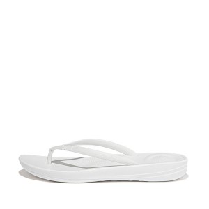 White Women's FitFlop Iqushion Ergonomic Flip Flops | 143BKADQC