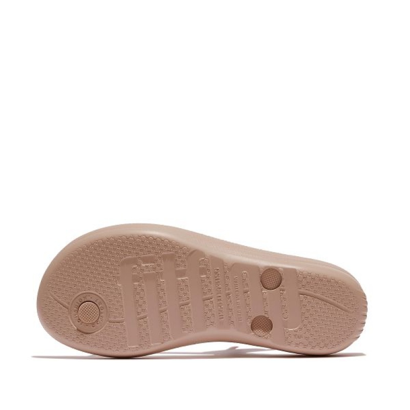 Beige Women's FitFlop Iqushion Ergonomic Flip Flops | 190BKNFZM