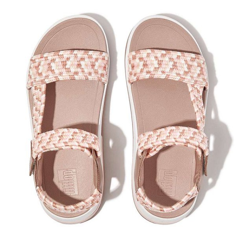 Beige Women's FitFlop Surff Art Webbing Back-Strap Sandals | 512LEXPMJ