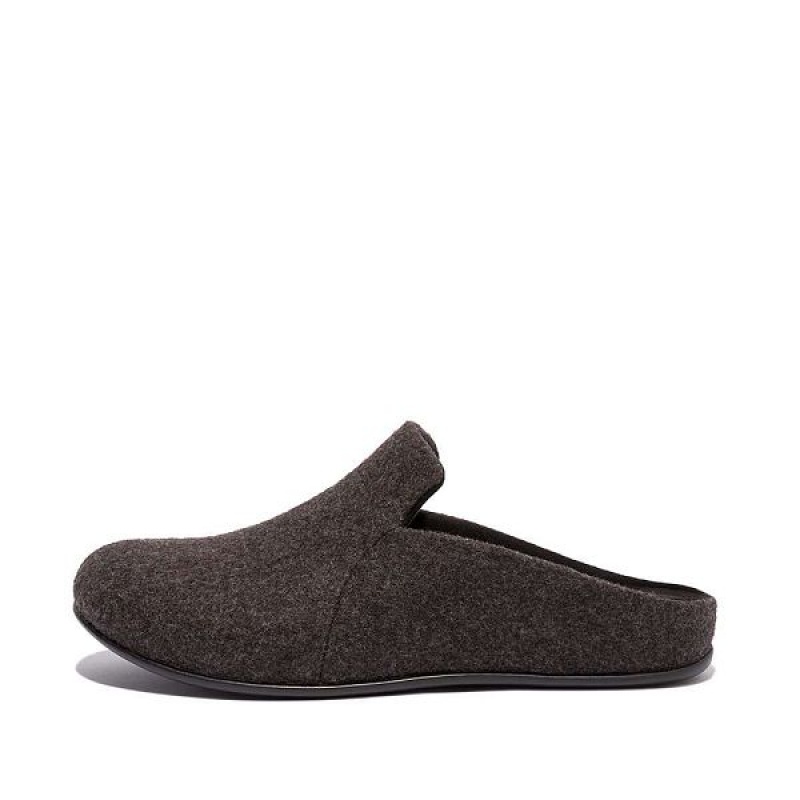 Black Women\'s FitFlop Chrissie Ii E01 Haus Felt Slippers | 873YCOQNX