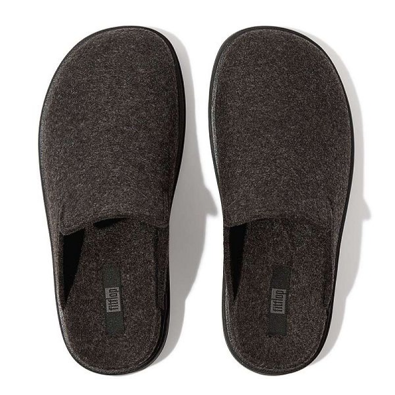 Black Women's FitFlop Gen-Ff E01 Felt Mules | 865GSKZIV