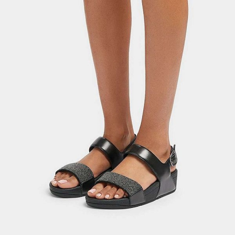 Black Women's FitFlop Lulu Opul Back-Strap Sandals | 296DOVPRL