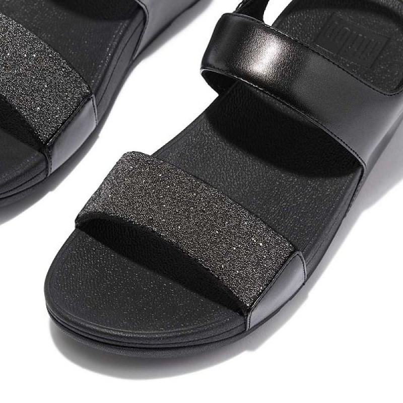 Black Women's FitFlop Lulu Opul Back-Strap Sandals | 296DOVPRL