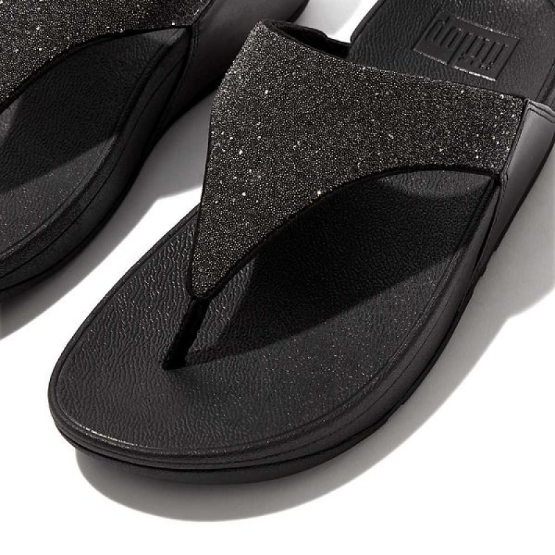 Black Women's FitFlop Lulu Opul Toe-Post Sandals | 264XQKVDU