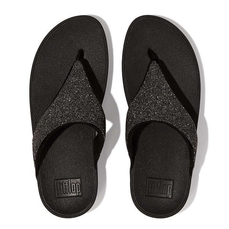 Black Women's FitFlop Lulu Opul Toe-Post Sandals | 264XQKVDU