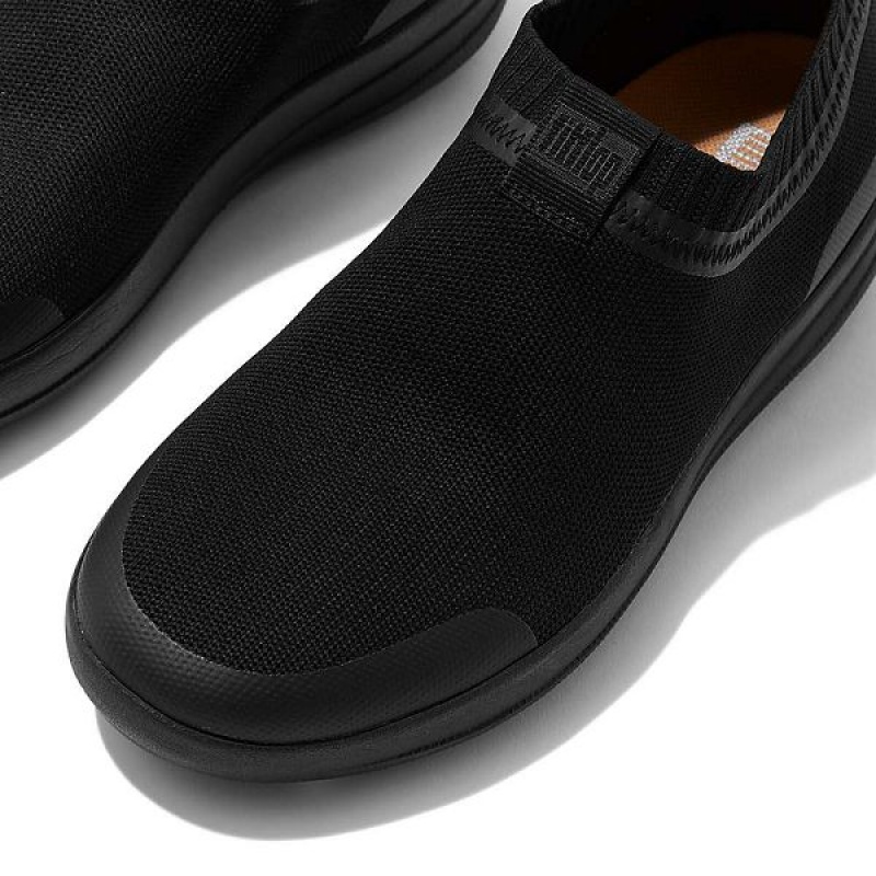 Black Women's FitFlop Uberknit Slip On Sneakers | 248COKEUY