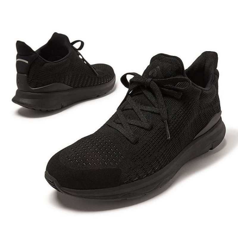 Black Women's FitFlop Vitamin Ffx Knit Sports Sneakers | 256YMPTAS