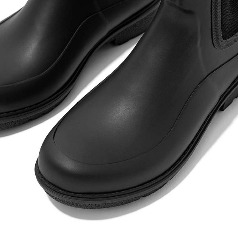 Black Women's FitFlop Wonderwelly Chelsea Rain Boots | 184YKZSDP