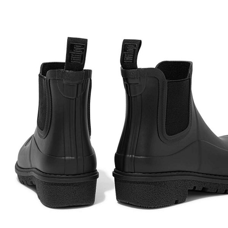 Black Women's FitFlop Wonderwelly Chelsea Rain Boots | 184YKZSDP