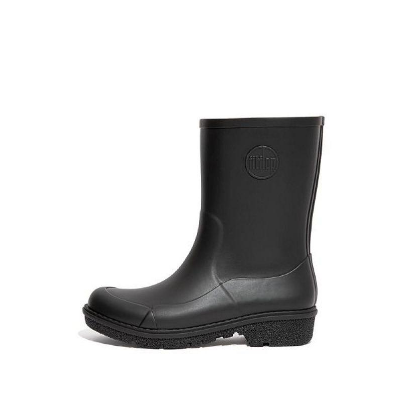 Black Women\'s FitFlop Wonderwelly Short Rain Boots | 803YJLPKH