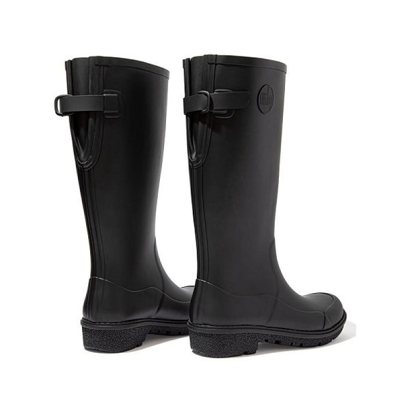 Black Women's FitFlop Wonderwelly Tall Rain Boots | 760HIRBTC