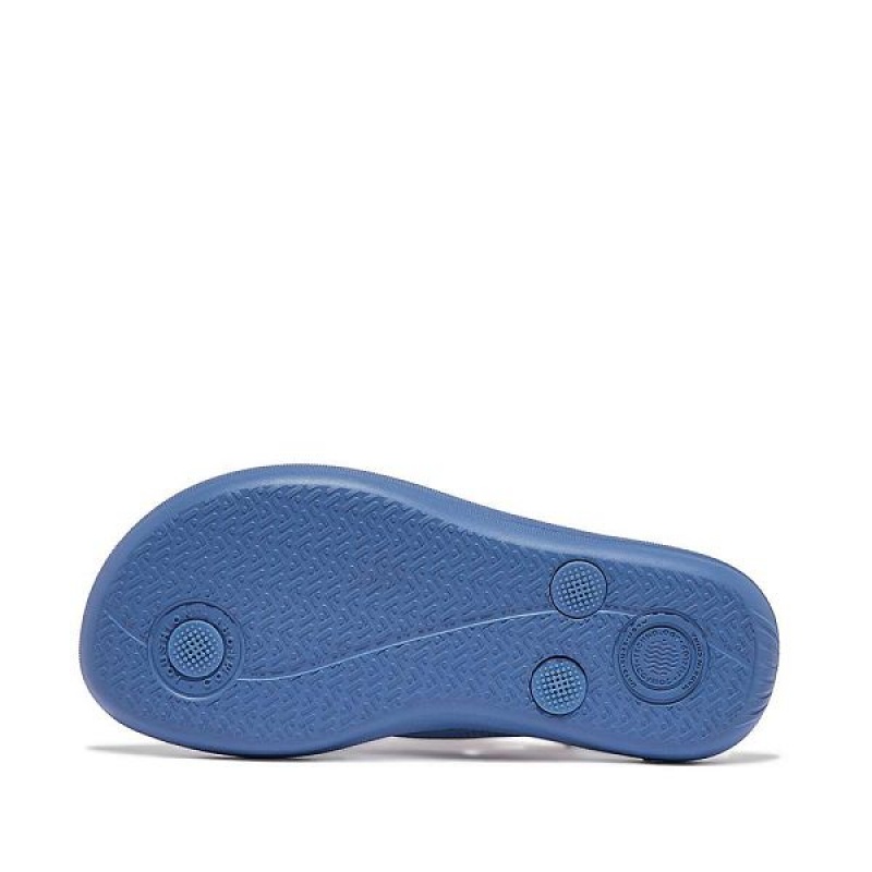 Blue Kids' FitFlop Iqushion Junior Ergonomic Flip Flops | 932YQXPEH