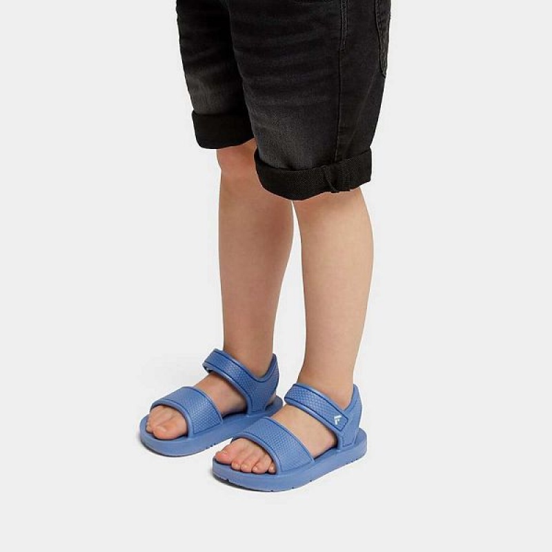 Blue Kids' FitFlop Iqushion Toddler Ergonomic Back-Strap Sandals | 205LKPCYZ