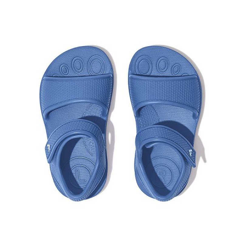 Blue Kids' FitFlop Iqushion Toddler Ergonomic Back-Strap Sandals | 205LKPCYZ