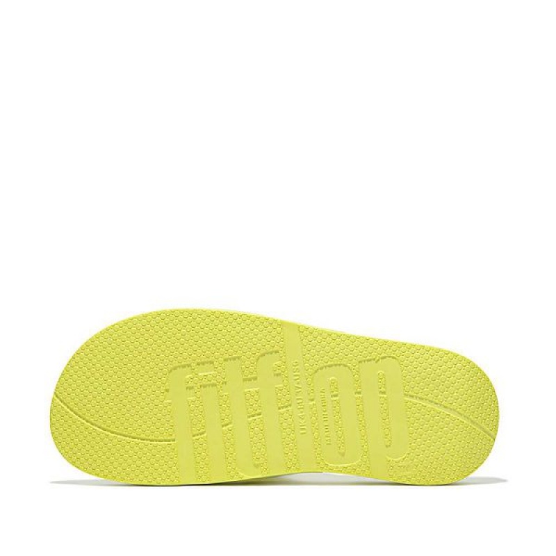 Light Green Women's FitFlop Iqushion Glow In The Dark Two Bar Buckle Slides | 308WOUFHI