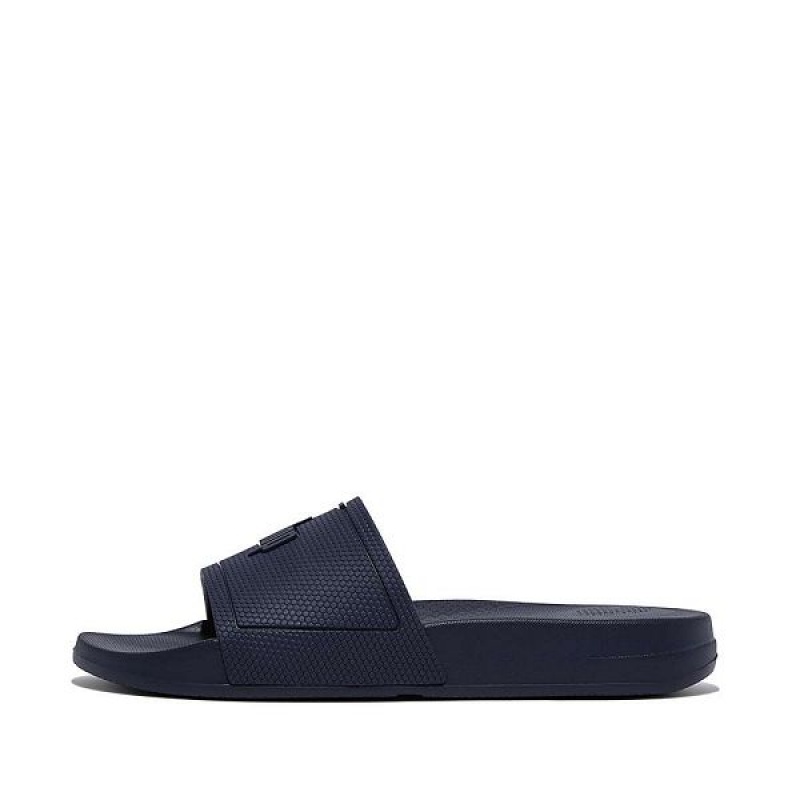 Navy Women\'s FitFlop Iqushion Pool Slides | 426LDHBOK