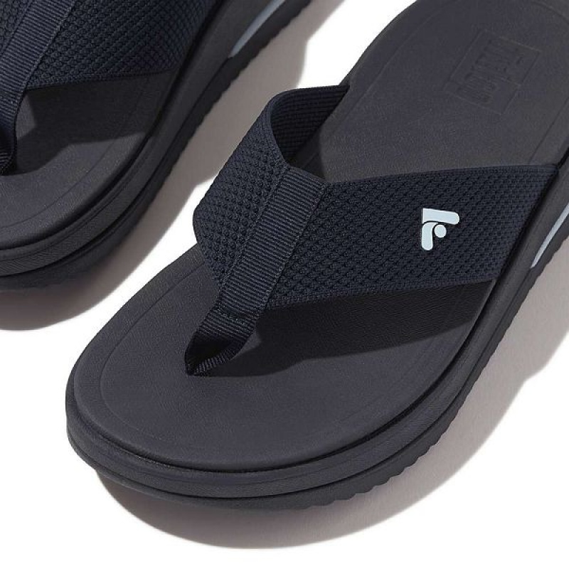 Navy Women's FitFlop Surff Sports Webbing Toe-Post Sandals | 752DCVZYW