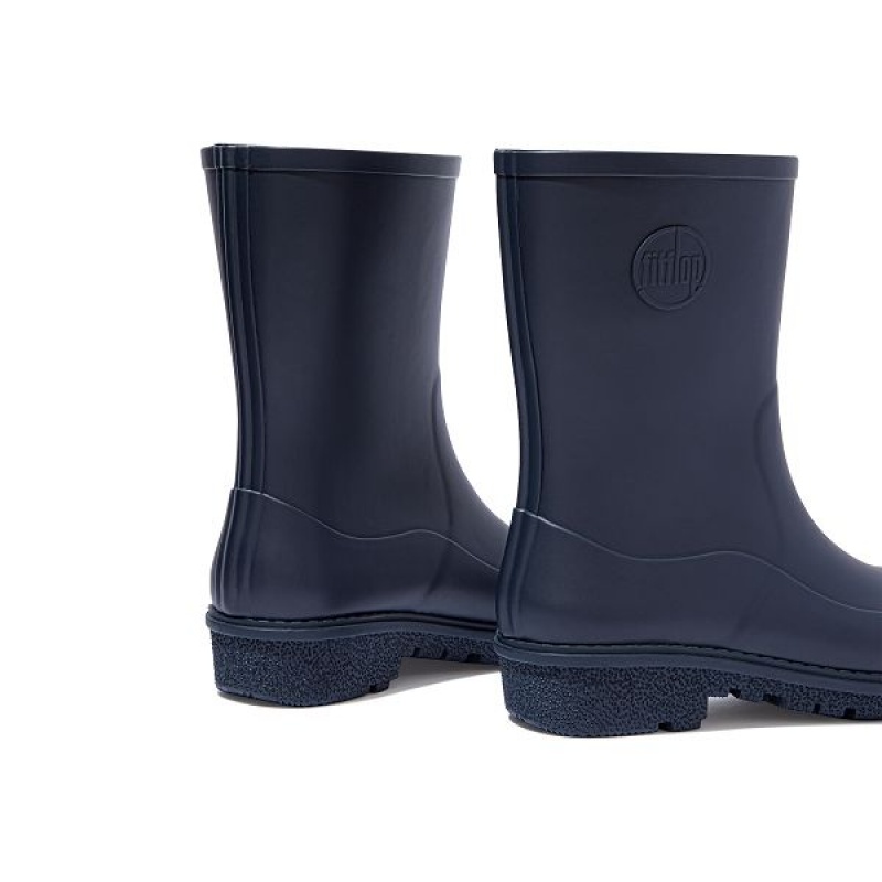 Navy Women's FitFlop Wonderwelly Short Rain Boots | 768IVRHEM