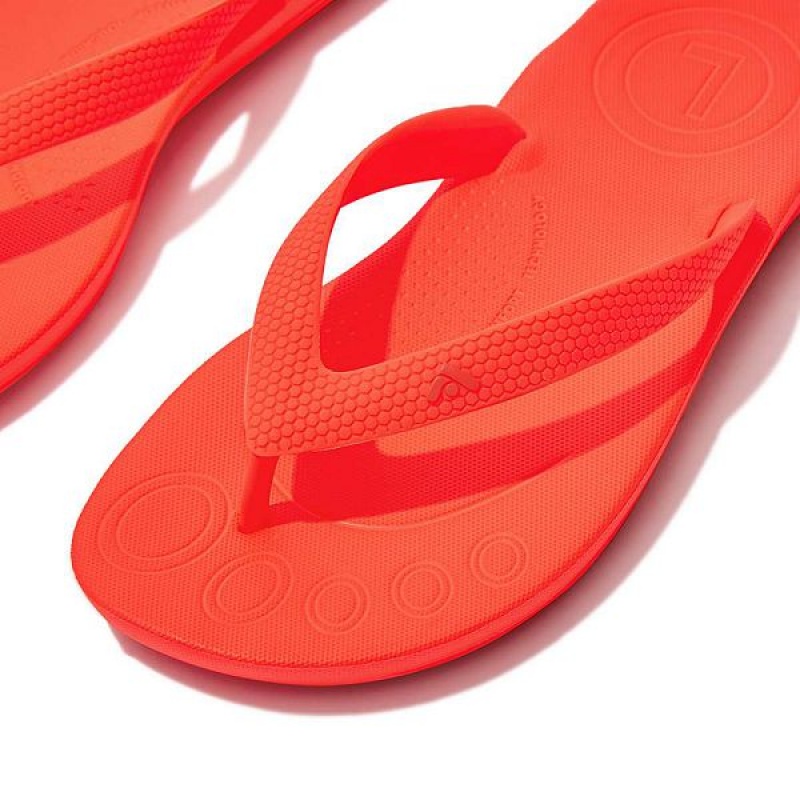 Orange Kids' FitFlop Iqushion Junior Ergonomic Flip Flops | 573WHUXMF