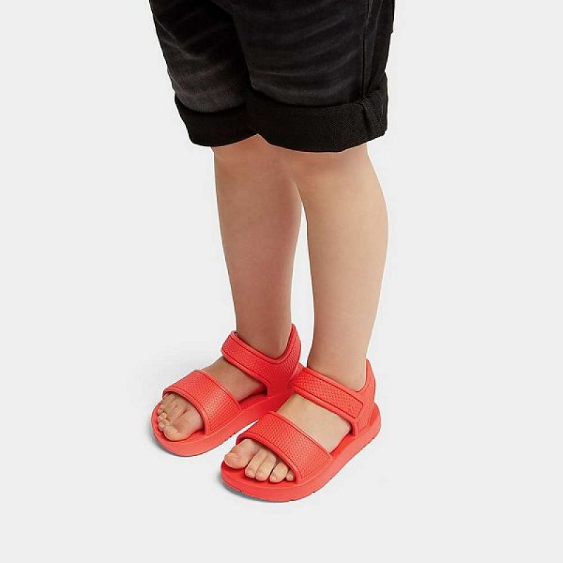 Orange Kids' FitFlop Iqushion Toddler Ergonomic Back-Strap Sandals | 718RZPCMS