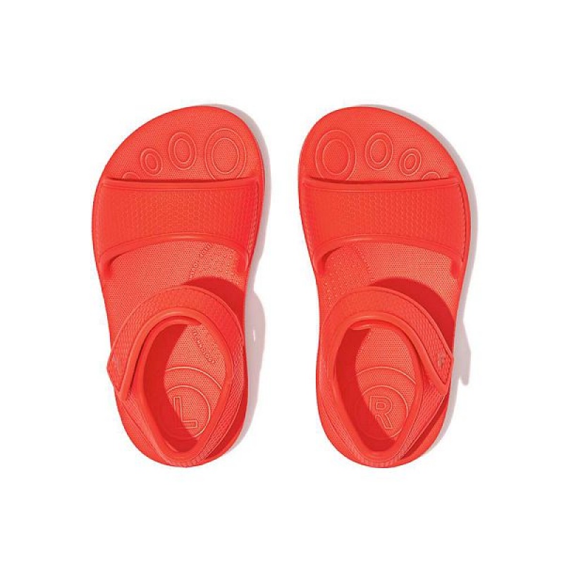 Orange Kids' FitFlop Iqushion Toddler Ergonomic Back-Strap Sandals | 718RZPCMS