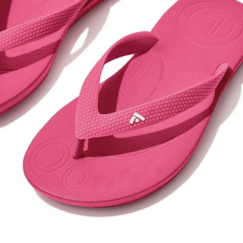 Pink Kids' FitFlop Iqushion Junior Ergonomic Flip Flops | 026DUAVXJ