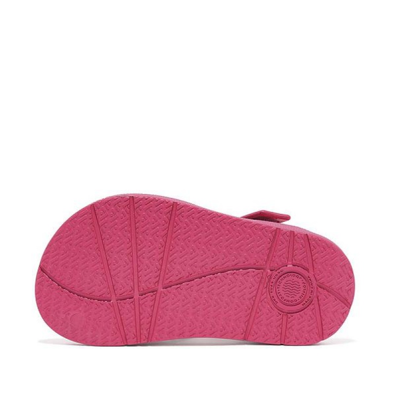 Pink Kids' FitFlop Iqushion Toddler Ergonomic Back-Strap Sandals | 186XCOJHL