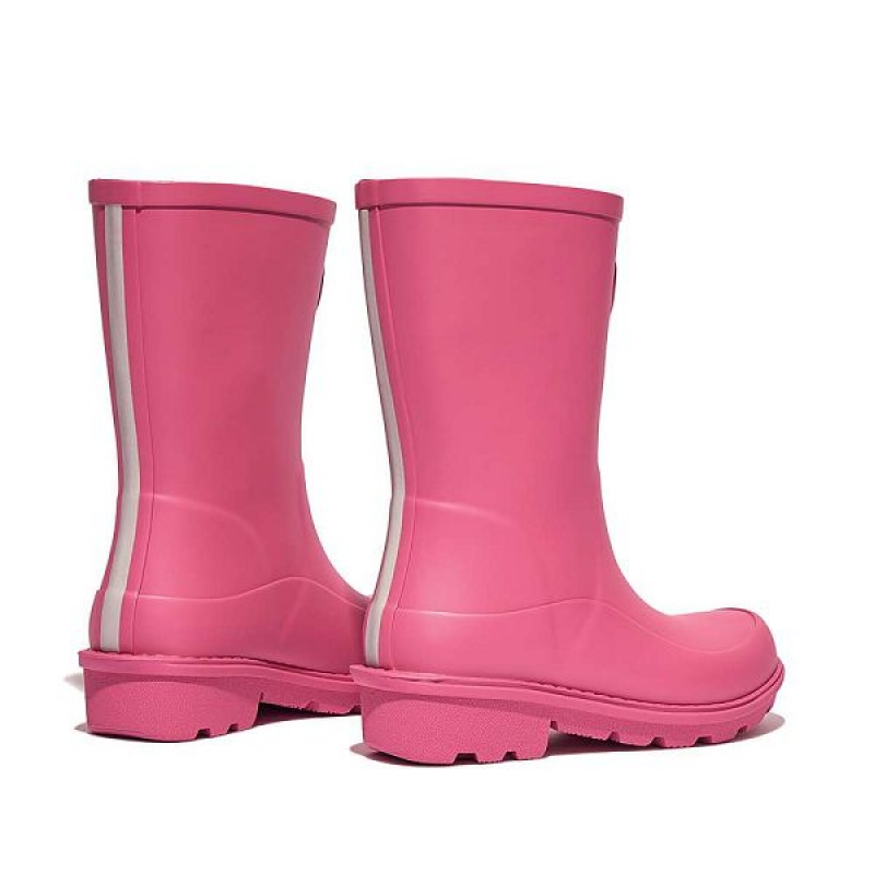 Pink Kids' FitFlop Wonderwelly Junior Ergonomic Wellington Rain Boots | 967UJLNGA