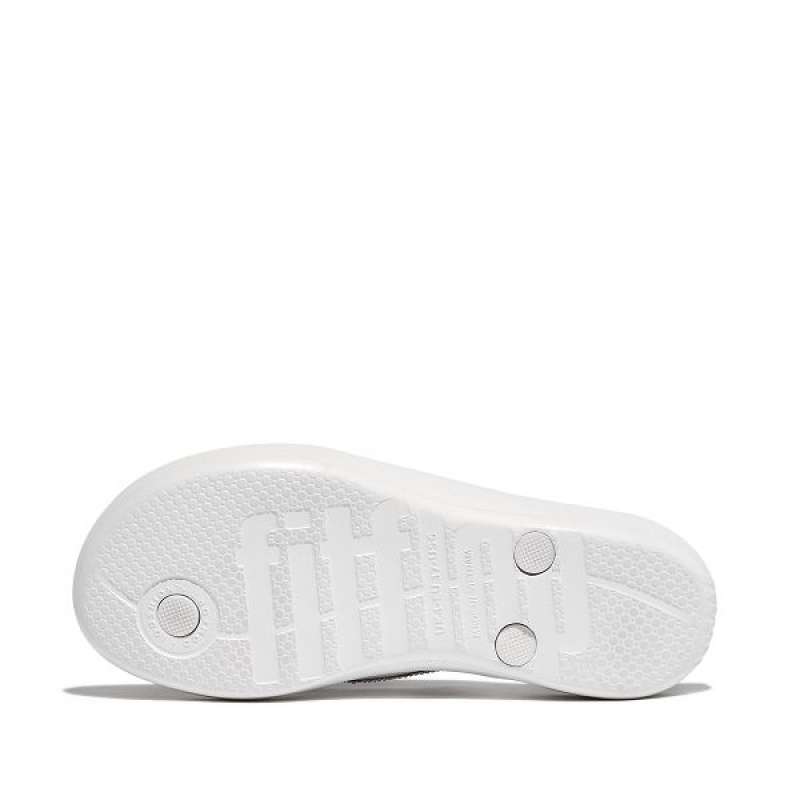 White Women's FitFlop Iqushion Sparkle Ergonomic Flip Flops | 039BHKVPO