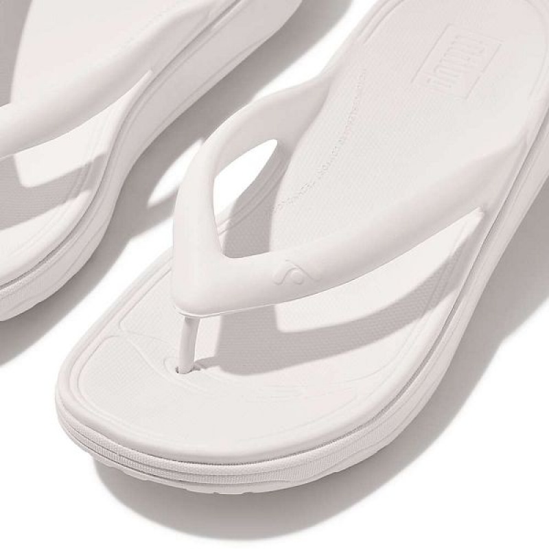 White Women's FitFlop Relieff Recovery Toe-Post Sandals | 160WMDBNQ