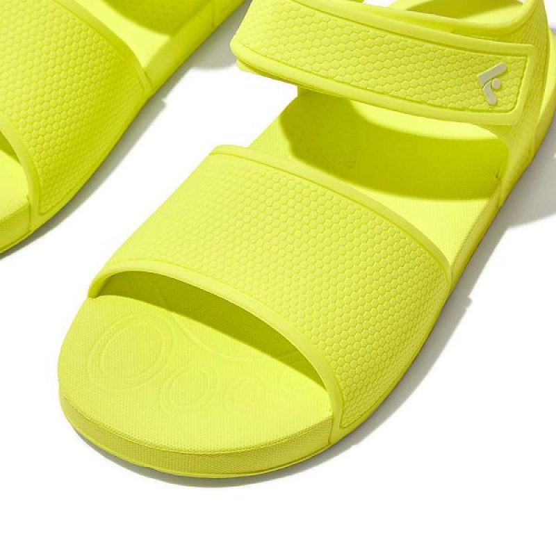 Yellow Kids' FitFlop Iqushion Junior Ergonomic Back-Strap Sandals | 279WMPZTL