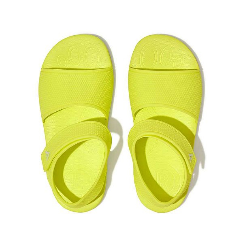 Yellow Kids' FitFlop Iqushion Junior Ergonomic Back-Strap Sandals | 279WMPZTL