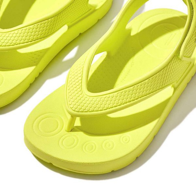 Yellow Kids' FitFlop Iqushion Toddler Ergonomic Back-Strap Flip Flops | 581ORYLBU